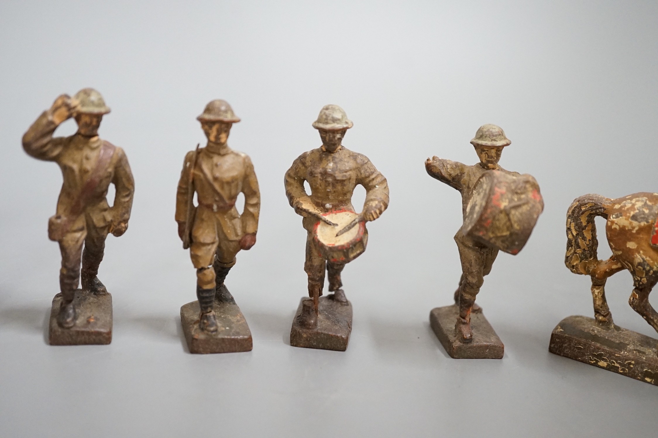 A group of Lineol/ Elastolin soldiers